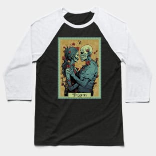 The Lovers Tarot Card - Zombie Edition Baseball T-Shirt